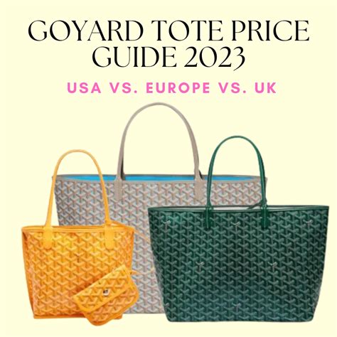 Goyard tote price comparison